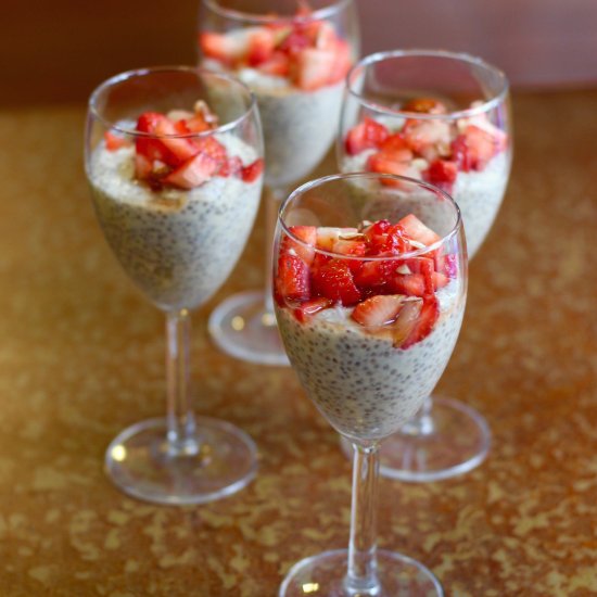 Strawberry Almond Chia Pudding