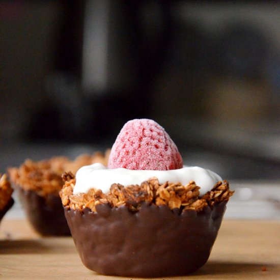 Oats Cups in Chocolate