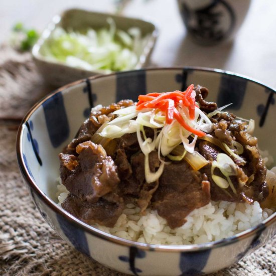 Gyudon Japanese Beef Bowls