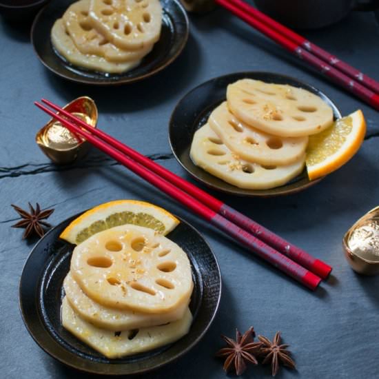 Braised Orange Anise Lotus Root