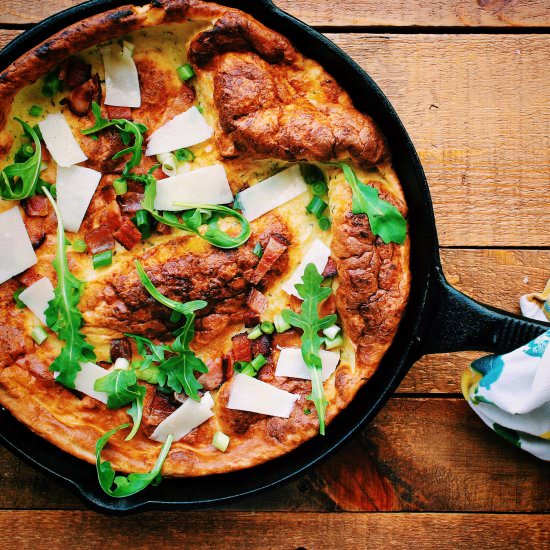 Savory Cornmeal Dutch Baby