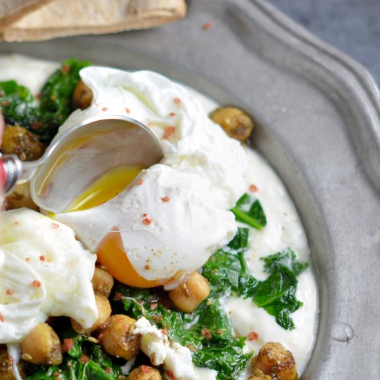 Za’atar Chickpeas and Poached Eggs