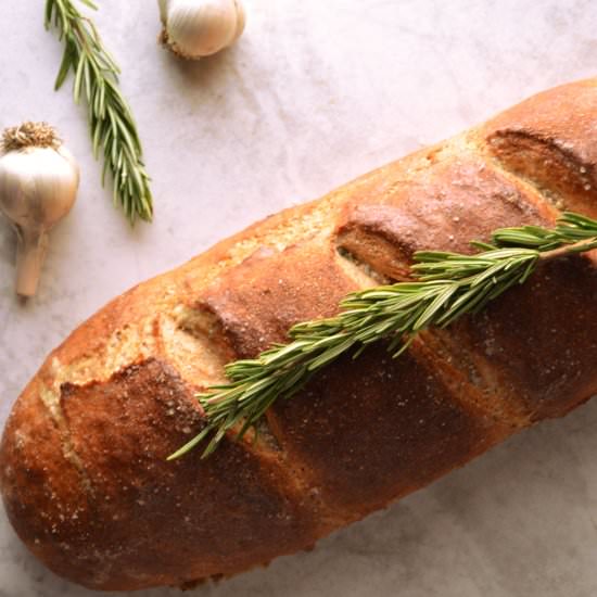 Rosemary & Roasted Garlic French Bread