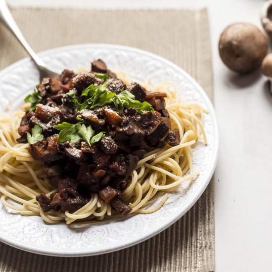 Vegetarian Mushroom Bolognese