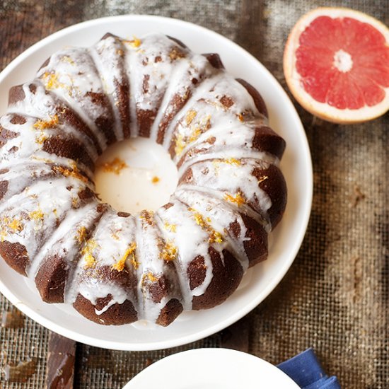 Champagne and Grapefruit Bundt Cake