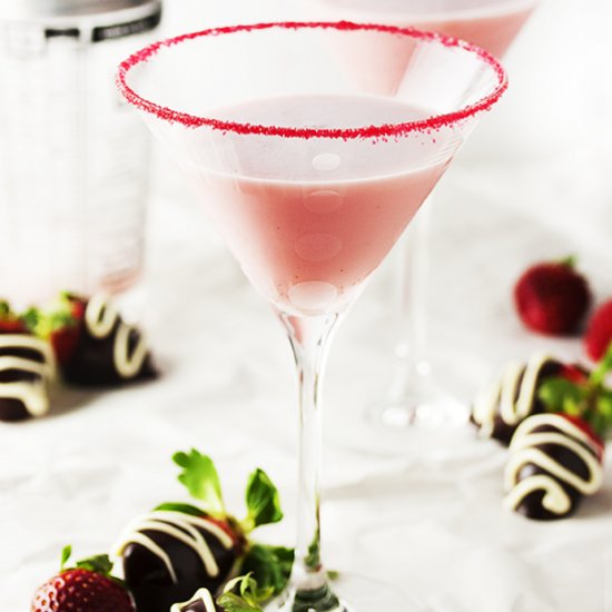 Chocolate Dipped Strawberry Martini