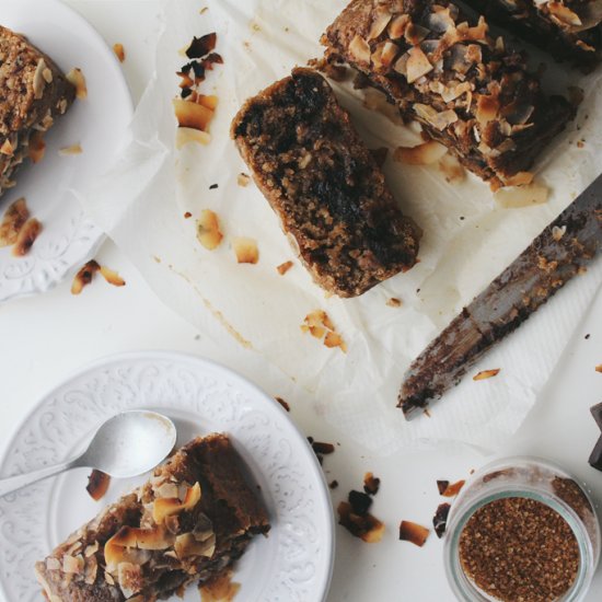 Toasted Coconut Almond Choco Loaf