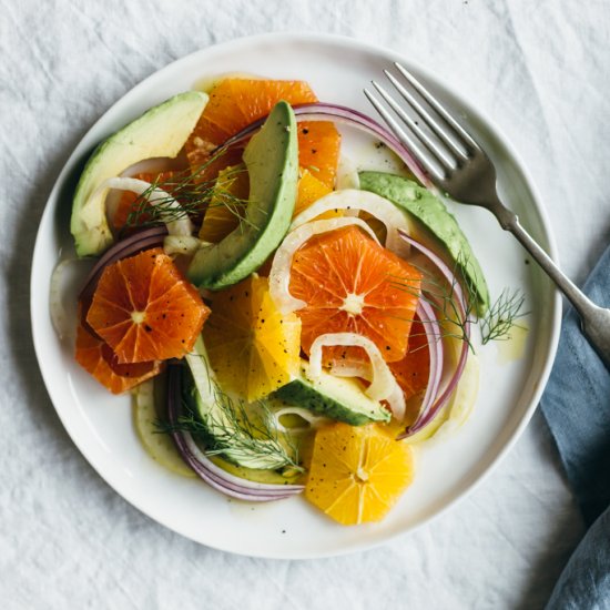 Orange, Fennel and Avocado Salad