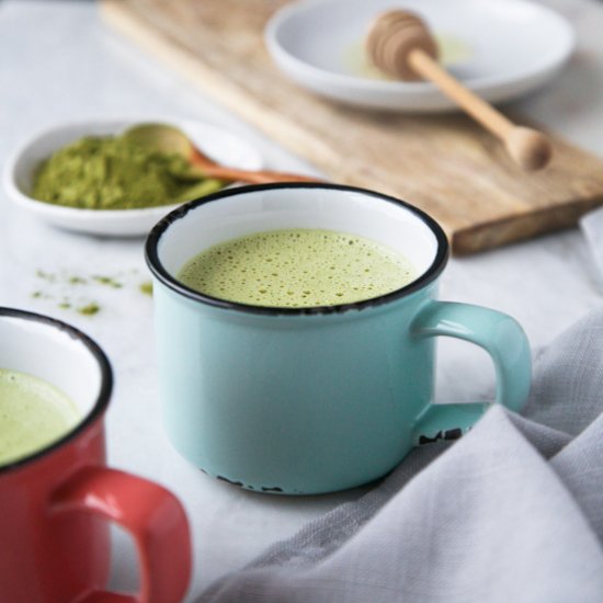 Creamy Matcha & Moringa Latte