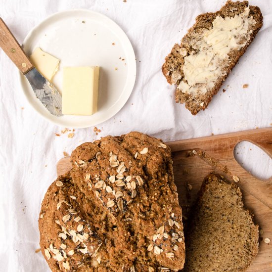 Rustic Whole Grain Soda Bread