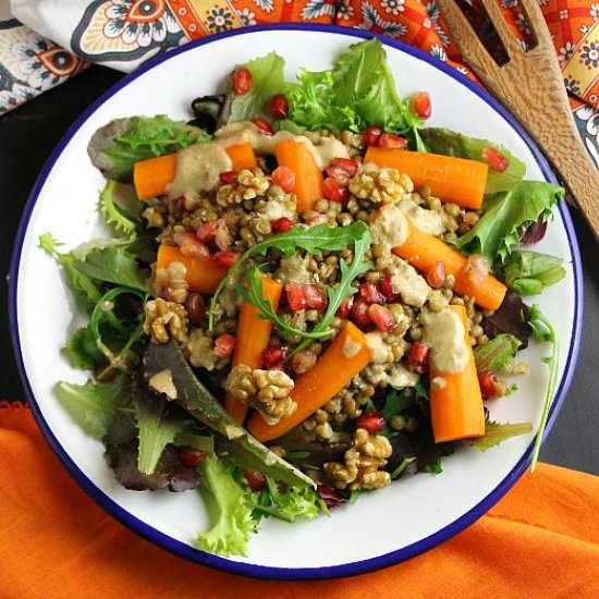 Lentil and Roasted Carrot Salad