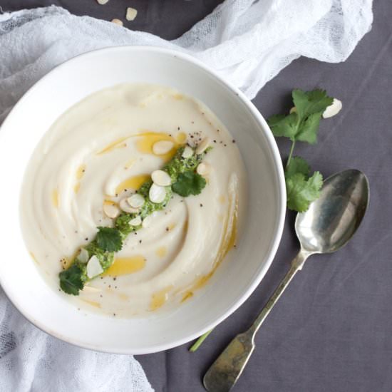 Cauliflower, Parsnip and Garlic Soup