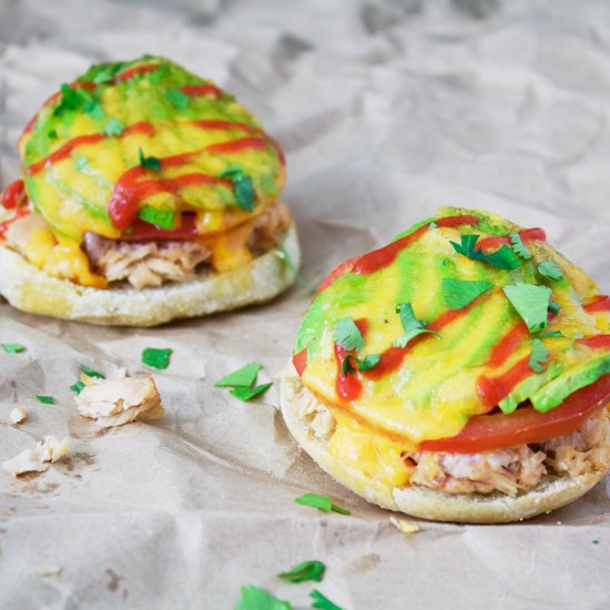 Tuna Melt with Avocado and Sriracha