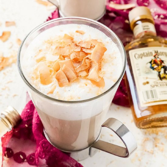 Spiked Coconut Vanilla Steamer