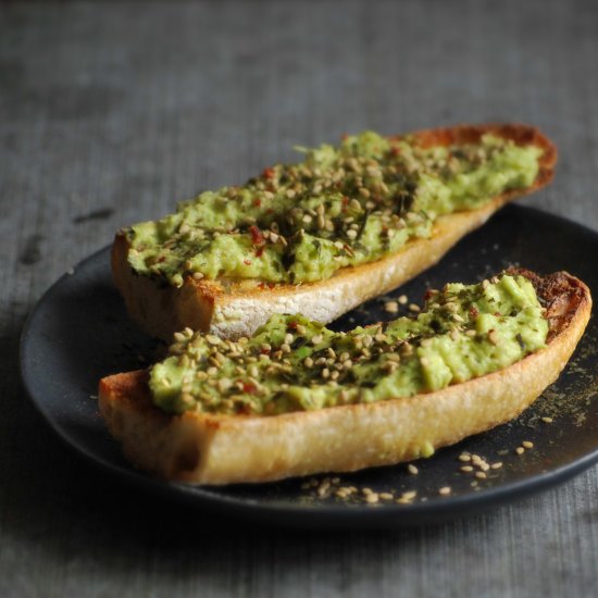 yuzu-ginger avocado toast