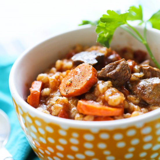 Crockpot Beef and Barley Soup