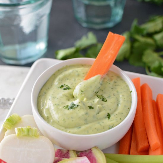 Avocado Lime Yogurt Dip