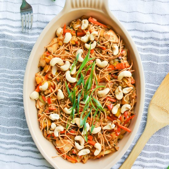 Cashew chicken casserole