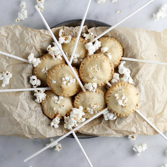 Caramel Corn Pie Pops