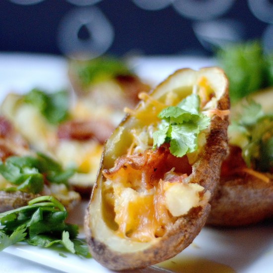 Loaded Garlic Potato Skins