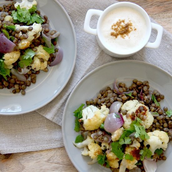 Roast Cauliflower & Puy Salad