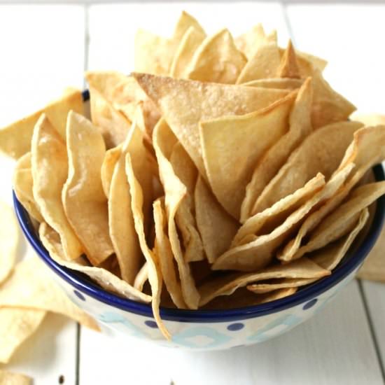 Baked corn tortilla chips