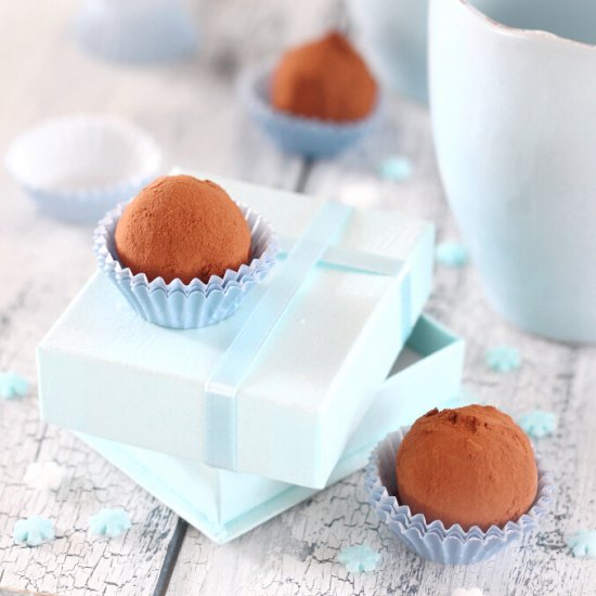 Mascarpone marzipan truffles