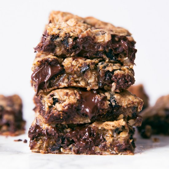 Dark Chocolate Fig Oatmeal Bars