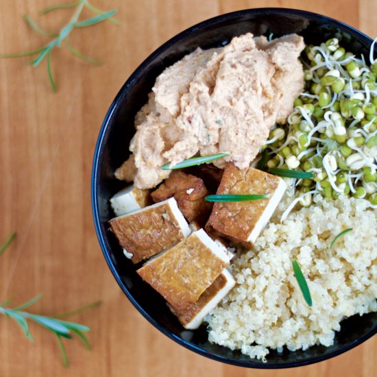 Quinoa Bowl with Cashew Cheese Pate