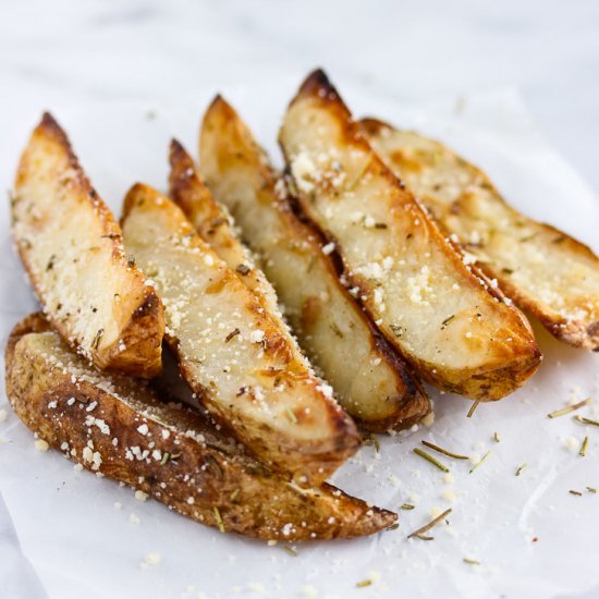 Baked Rosemary Parmesan Steak Fries