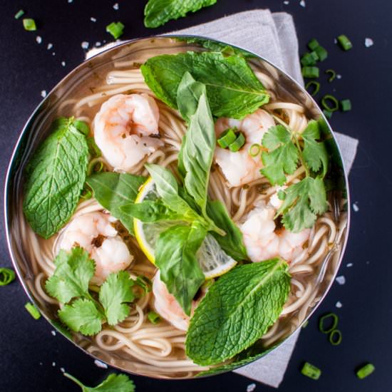 Shrimp and Noodle Soup