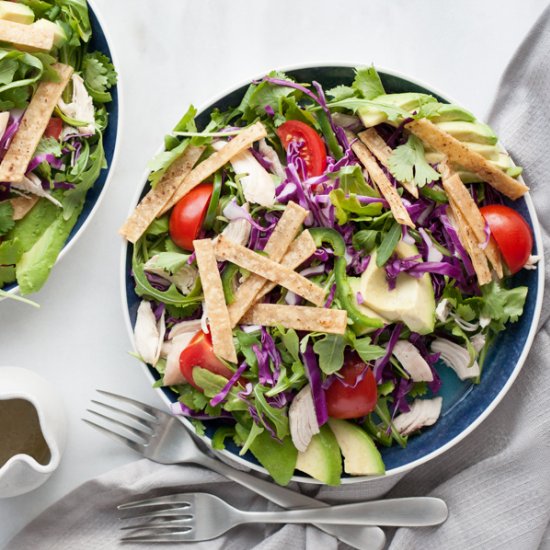 Avocado and Chicken Tortilla Salad