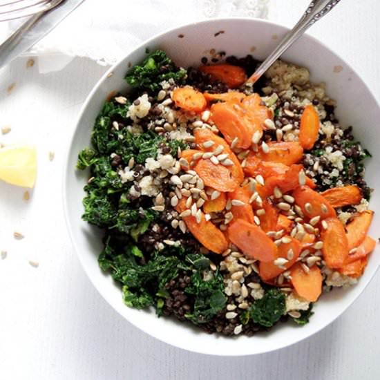 Lentil Quinoa Carrot Salad