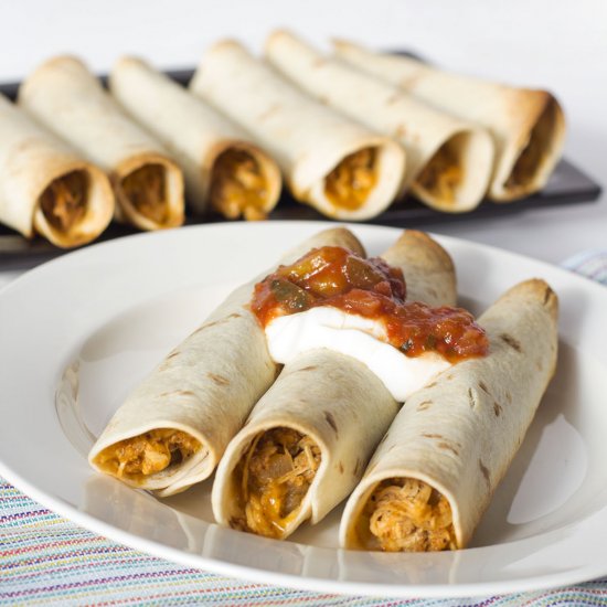 Baked Chicken Taquitos