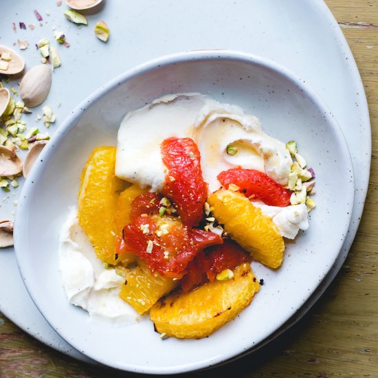 Roasted Citrus Bowls w/ Mascarpone