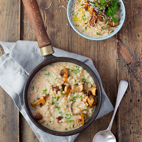 Mushroom Risotto Soup