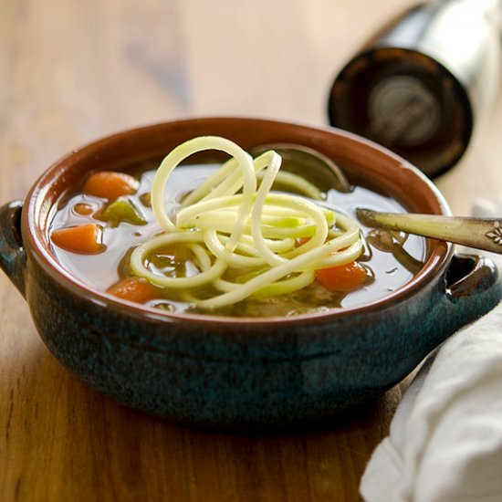 Healthy Chicken Zoodle Soup