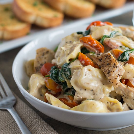 Tortellinis & Goat Cheese Sauce