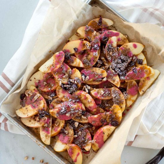 Almond Butter Apple Nachos