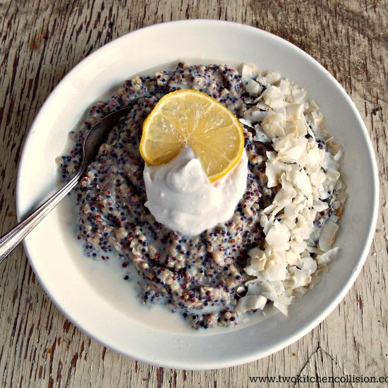 Lemon Cardamom Breakfast Quinoa