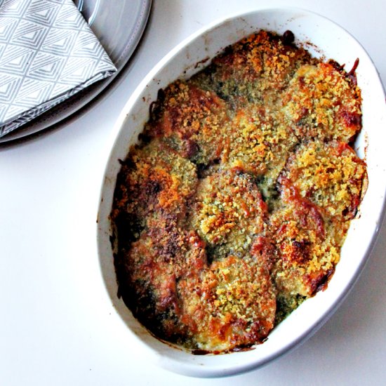 Tomato Pesto Gratin