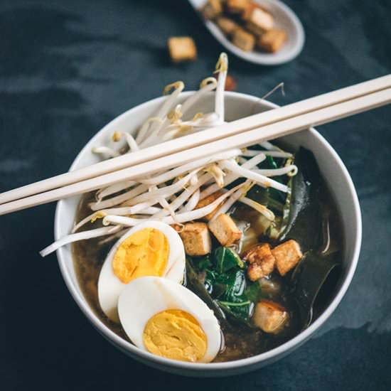 Japanese Miso & Seaweed Noodle Soup