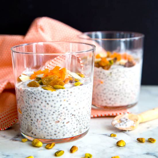 Indian Carrot Halwa Chia Pudding