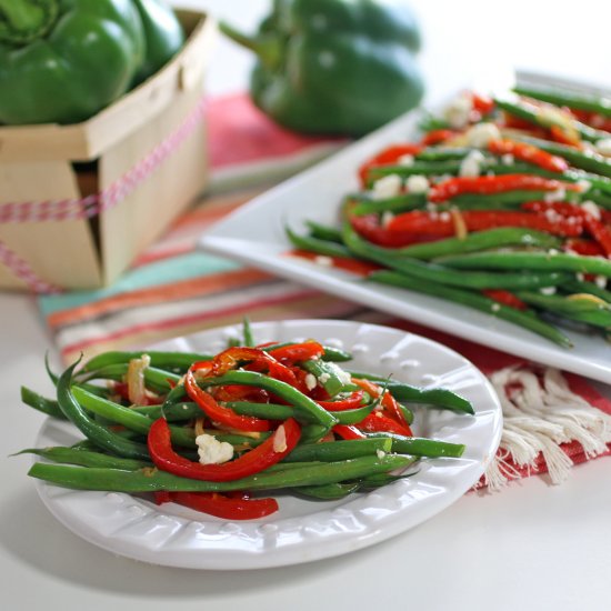 Red Peppers with Green Beans