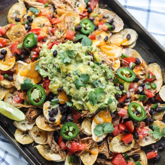 Pulled Pork Plantain Nachos