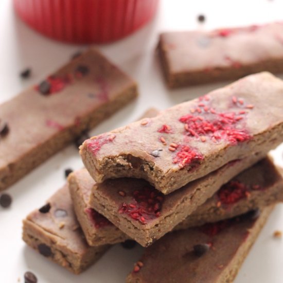 No-Bake Raspberry Protein Bars