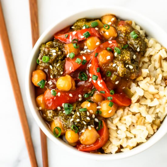 General Tso’s Chickpeas