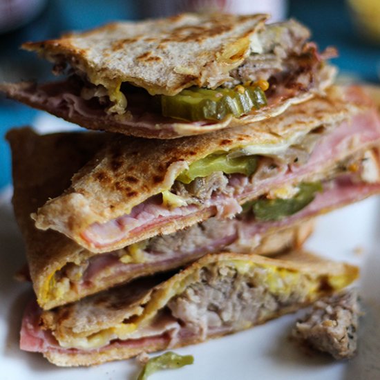 Cuban Quesadilla with Pork