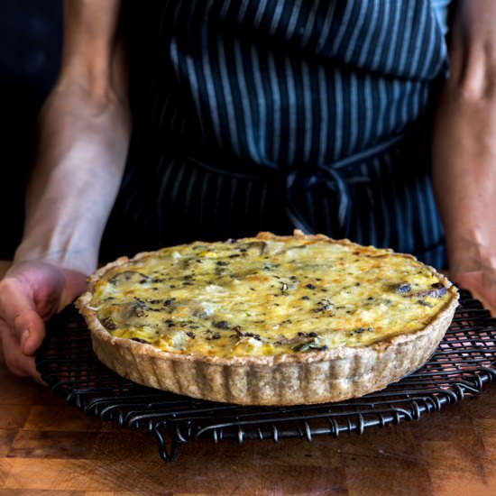 Leek and Mushroom Quiche