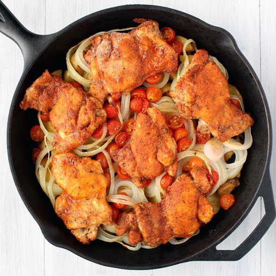 Spanish Chicken Potato Skillet